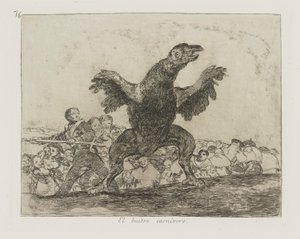 Der fleischfressende Geier, Platte 76 aus der Serie Die Schrecken des Krieges von Francisco de Goya