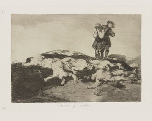 Enterrar y callar. (Begraben und schweigen.), pl. 18 aus der Serie Los desastres de la guerra (Die Schrecken des Krieges) von Francisco de Goya