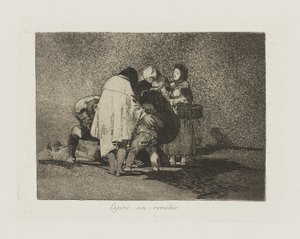 Es gab nichts zu tun und er starb, pl. 53 aus der Serie Die Schrecken des Krieges von Francisco de Goya