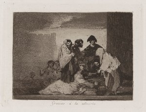 Gracias ? la almorta (Dank der Hirse), Platte 51 aus Los desastres de la guerra (Die Schrecken des Krieges) von Francisco de Goya