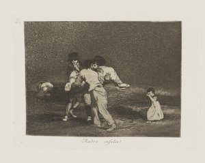 Unglückliche Mutter!, Platte 50 aus der Serie Die Schrecken des Krieges von Francisco de Goya