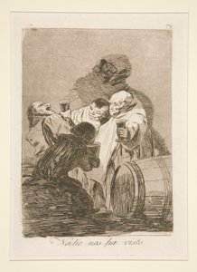 Nadie nos ha visto (Niemand hat uns gesehen), pl. 79 aus der Serie Los caprichos von Francisco de Goya
