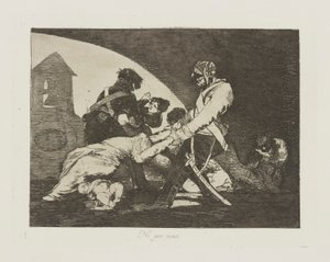 Ni por esas. (Auch nicht diese.), pl. 11 aus der Serie Los desastres de la guerra (Die Schrecken des Krieges) von Francisco de Goya