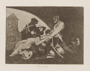 Ni por esas (Auch diese nicht), Platte 11 aus der Serie Los desastres de la guerra (Die Schrecken des Krieges) von Francisco de Goya