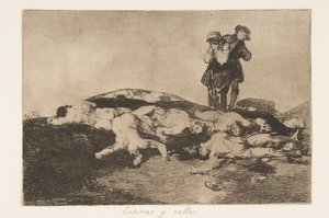 Blatt 18 aus Die Schrecken des Krieges: Begräbnis, 1810-20, veröffentlicht 1863 von Francisco de Goya