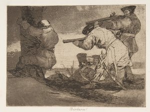 Tafel 38 aus Die Schrecken des Krieges Los Desastres de La Guerra: Barba von Francisco de Goya