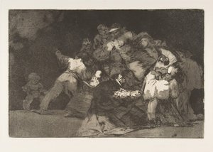 Tafel 9 aus den Disparates: Allgemeine Torheit, ca. 1816-23 veröffentlicht 1864 von Francisco de Goya