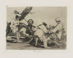 Warum? (Por qué?), pl. 32 aus der Serie Die Schrecken des Krieges (Los desastres de la guerra) von Francisco de Goya
