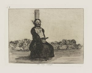 Wegen eines Messers, Tafel 34 aus der Serie Los desastres de la guerra (Die Schrecken des Krieges)
