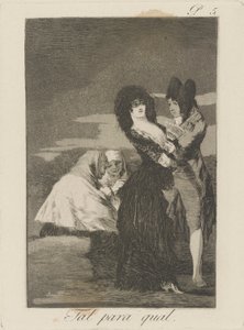 Tal para qual. (Two of a Kind.), pl. 5 from the series Los caprichos von Francisco de Goya