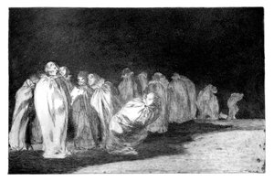 Die Männer in Säcken von Francisco de Goya