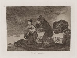 Y esto tambien (Und das auch), Platte 45 aus Los desastres de la guerra (Die Schrecken des Krieges) von Francisco de Goya