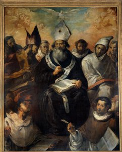 Der heilige Basilius diktiert seine Lehre