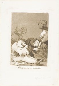 Ein Geschenk für den Meister, Platte 47 aus Los Caprichos von Francisco Jose de Goya y Lucientes