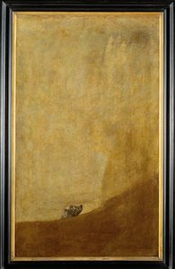 Hund, halb untergetaucht von Francisco Jose de Goya y Lucientes