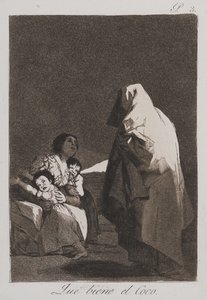 Hier kommt der Bogey-Mann (Que viene el Coco) von Francisco de Goya