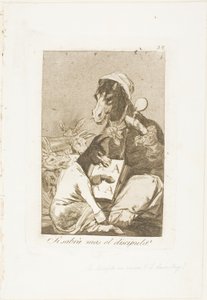 Könnte der Schüler nicht mehr wissen?, Platte 37 aus Los Caprichos von Francisco Jose de Goya y Lucientes