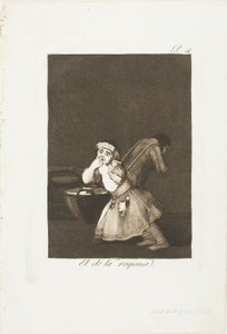 Nannys Junge, Platte vier aus Los Caprichos von Francisco Jose de Goya y Lucientes