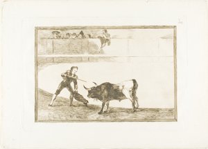 Pedro Romero tötet den gestoppten Stier, Platte 30 aus Die Kunst des Stierkampfs von Francisco Jose de Goya y Lucientes