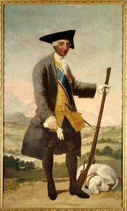 Ganzkörperporträt von Karl III. als Jäger von Francisco de Goya
