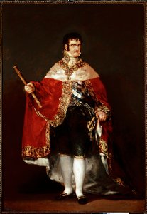 Porträt von König Ferdinand VII. im königlichen Kostüm