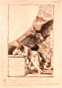 Vorbereitende Zeichnung für die Nummer 43 der Serie „Les caprices“ von Francisco de Goya