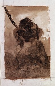 Silhouette eines gefesselten Gefangenen von Francisco de Goya