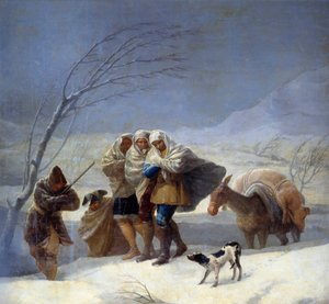 Schneesturm oder Winter. Gemälde von Francisco De Goya von Francisco de Goya