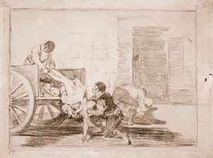 Die Schrecken des Krieges: Wagenladungen zum Friedhof von Francisco de Goya
