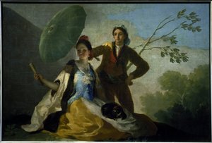 Der Sonnenschirm - Gemälde von Francisco Goya y Lucientes von Francisco de Goya