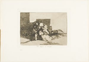 Sie kommen nicht rechtzeitig an, Platte 52 aus Die Schrecken des Krieges von Francisco Jose de Goya y Lucientes