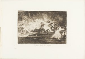 Sie entkommen durch die Flammen, Platte 41 aus Die Schrecken des Krieges