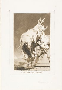 Du, der du nicht kannst, Platte 42 aus Los Caprichos von Francisco Jose de Goya y Lucientes