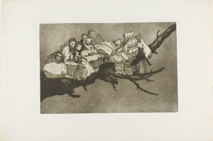 Unter die Zweige gehen, d.h. Unsinn reden, Tafel drei aus Los Proverbios von Francisco Jose de Goya y Lucientes