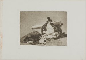Was für ein Mut!, Platte sieben aus Die Schrecken des Krieges von Francisco Jose de Goya y Lucientes
