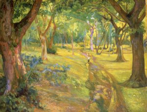 Der Wald – 1923 – Öl / Leinwand – 90x68 cm von Francisco Llorens Diaz