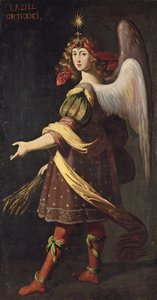 Eine Allegorie der Eucharistie: Ein Engel trägt Getreide von Francisco Polanco