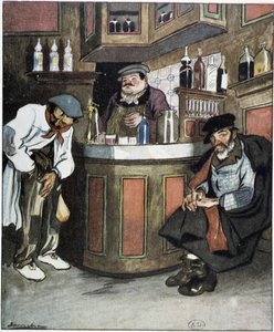 Eine Bar, Zeichnung von Sancha, Anfang 20. Jahrhundert von Francisco Sancha y Lengo