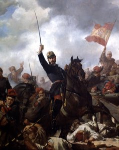 General Juan Prim y Prats (1814-70) in der Schlacht von Tetouan 1860 von Francisco Sans y Cabot