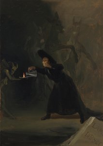 Eine Szene aus Der gewaltsam Verzauberte El Hechizado por Fuerza von Francisco de Goya