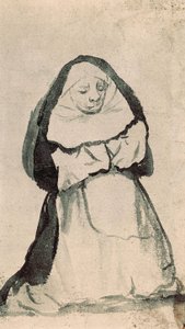 Eine kniende Nonne im Gebet, frühes 19. Jahrhundert