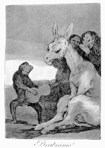 Bravo! Eine Karikatur musikalischer Abende, 1799 von Francisco de Goya