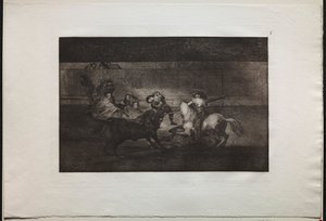 Stierkämpfe: Der Tod von Pepe Illo 3. Komposition, 1876 von Francisco de Goya