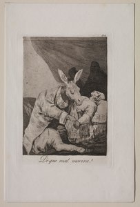 Caprichos: An welcher Krankheit wird er sterben, ca. 1798 von Francisco de Goya