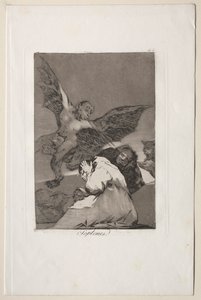 Caprichos: Geschichtenerzähler - Windstöße von Francisco de Goya