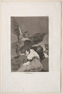 Caprichos: Märchenerzähler - Windstöße von Francisco de Goya