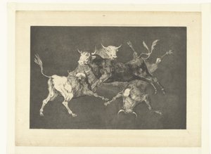 Torheit der kleinen Stiere (Disparate de tontos) (Los Disparates) (Los Proverbios) von Francisco de Goya