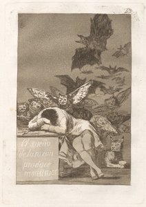 Der Schlaf der Vernunft gebiert Ungeheuer von Francisco de Goya
