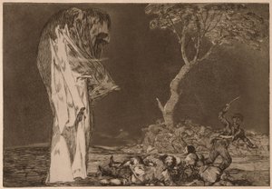 Die Torheit der Angst, aus der Serie Los Disparates von Francisco de Goya