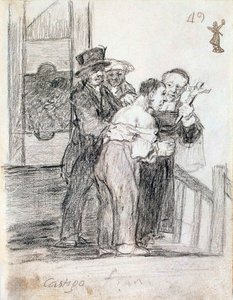 Französische Strafe, zwischen 1824 und 1828 von Francisco de Goya